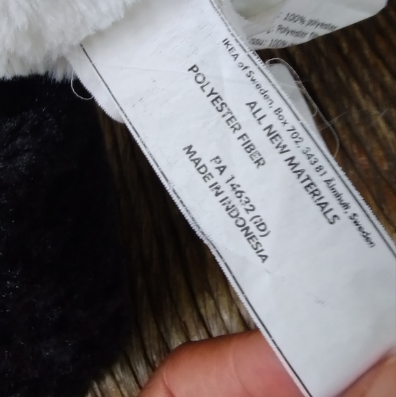 Ikea KRAMIG BLACK AND WHITE PANDA BEAR Stuffed Animal PLUSH SOFT TOY Lovey Cute - Picture 9 of 9
